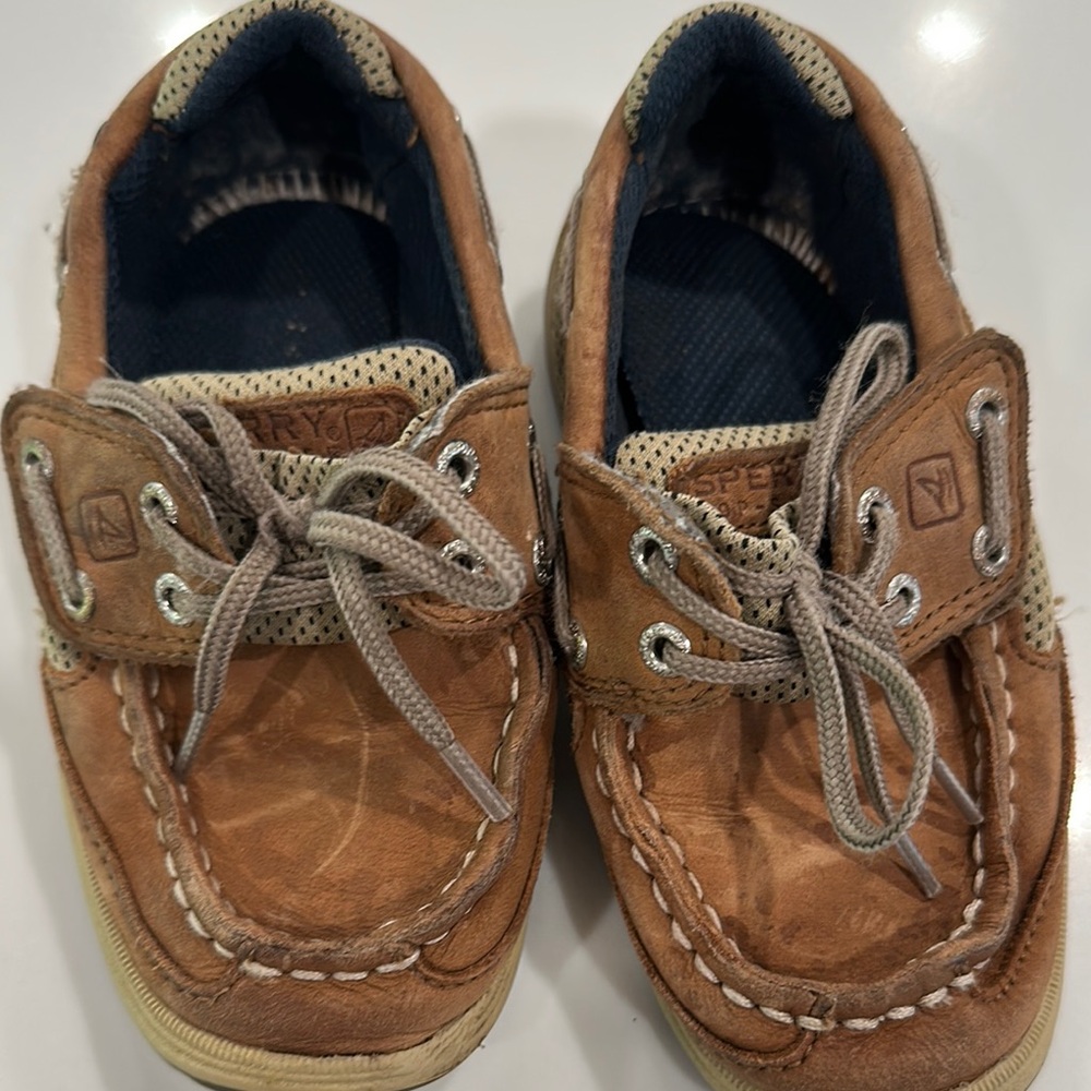 Sperry Kids Tan Moccasins